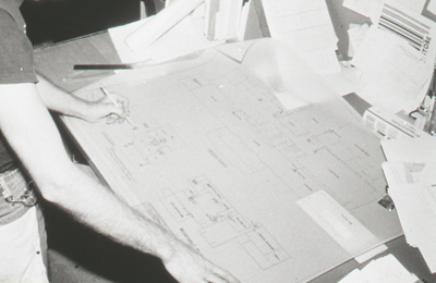 Exhibition plans, 1983, Photo: Paul Macapia