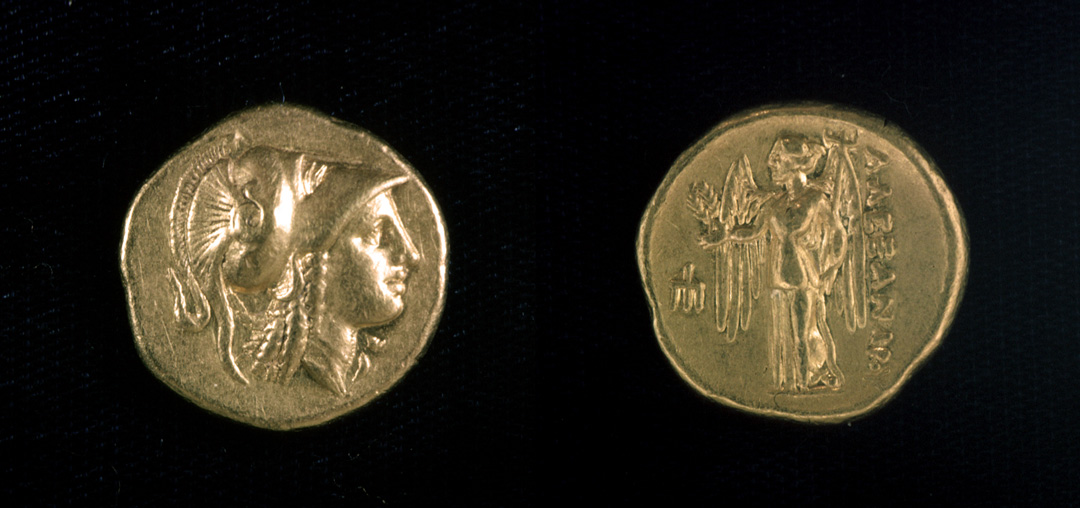 Attic Stater with Athena in Corinthian Helmet and Nike