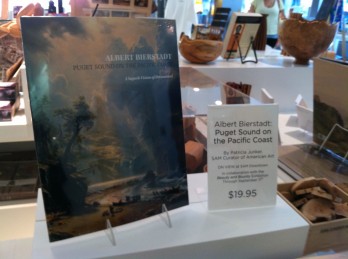 Rather than a traditional exhibition catalogue, SAM's "Beauty & Bounty" show will be accompanied by a book that outlines new research from Seattle Art Museum curator Patricia Junker. The book is titled "Albert Bierstadt's Puget Sound on the Pacific Coast: A Superb Vision of Dreamland" and is available in the SAM Shop.
