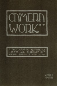 Cover of Camera Work, Issue No 2, April 190, published by Alfred Stieglitz and designed by Edward Steichen. 