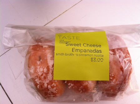 Sweet cheese empanada doughnuts from TASTE Restaurant at the Seattle Art Museum's Olympic Sculpture Park