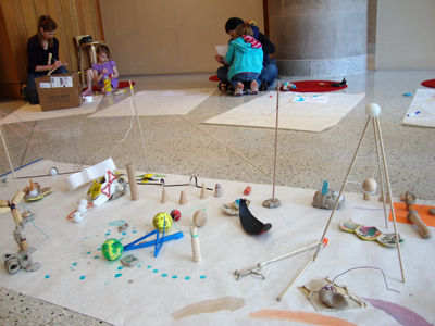 The creation of a collaborative installation asked children to consider the choices of others as well as their own. Photo: Nate Herth