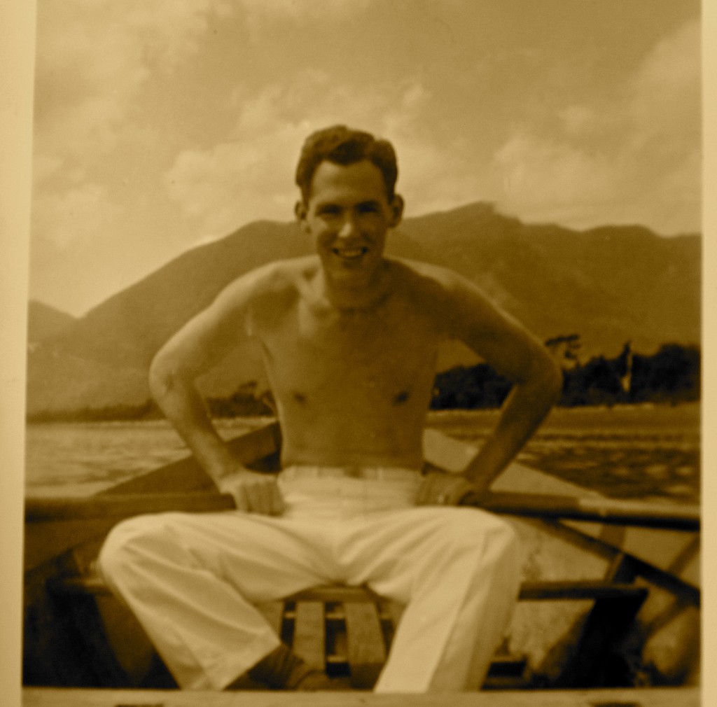 Sheelagh's father on Lake Titicaca, 1940