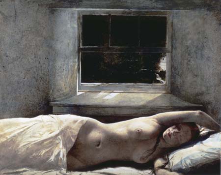 <i>Overflow</i>, 1978, Andrew Wyeth, American, 1917 – 2009, watercolor (drybrush) on paper, 23 x 29 in. Private Collection