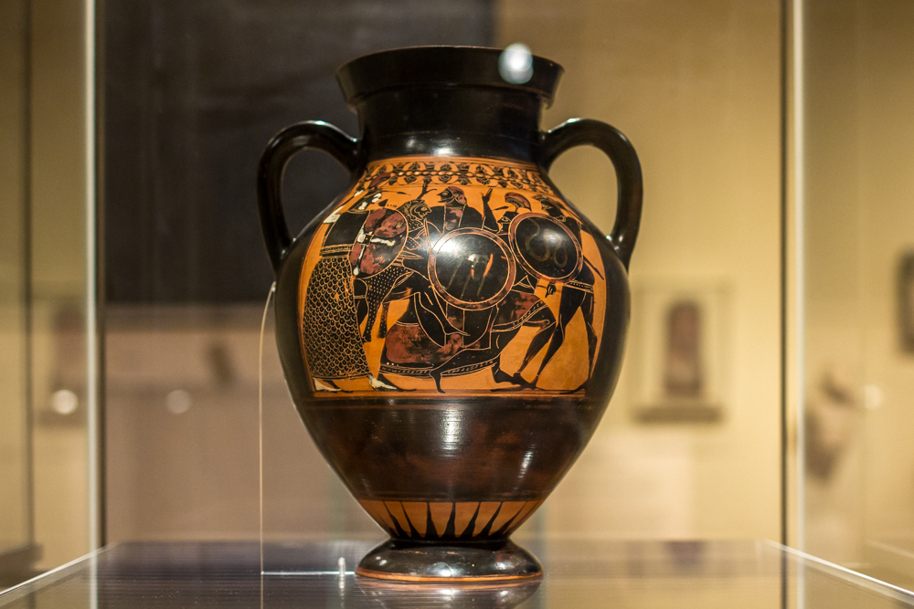 Black-Figured Amphora with Herakles and Athena