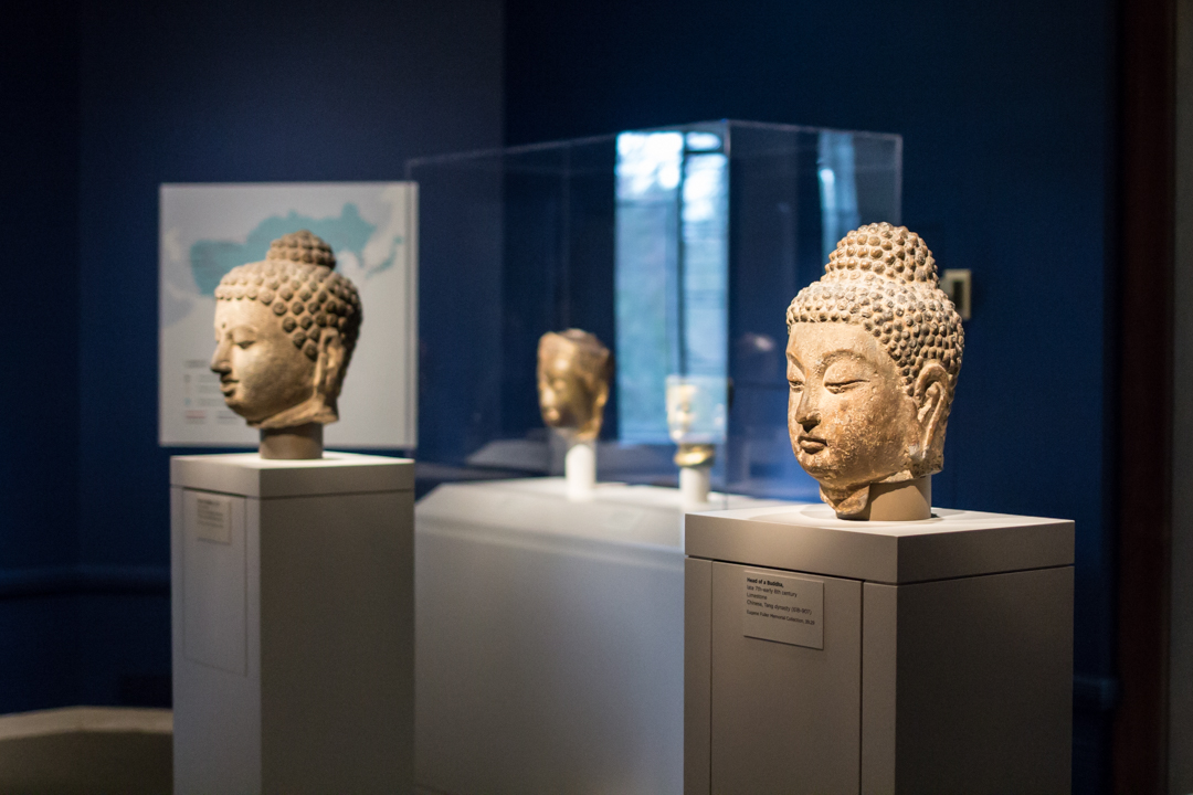 Installation view of Awakened Ones: Buddhas of Asia