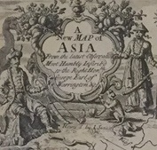 Detail from A New Map of Asia from the Latest Observations: Most Humbly Inscribed to the Right Honbe. George Earl of Warrington, 1721. London: D. Browne. SPCOL G 7400 I710 S4. Donated by Frank Bayley, acquired from the collection of former SAM Curator of Japanese Art, William Jay Rathbun.