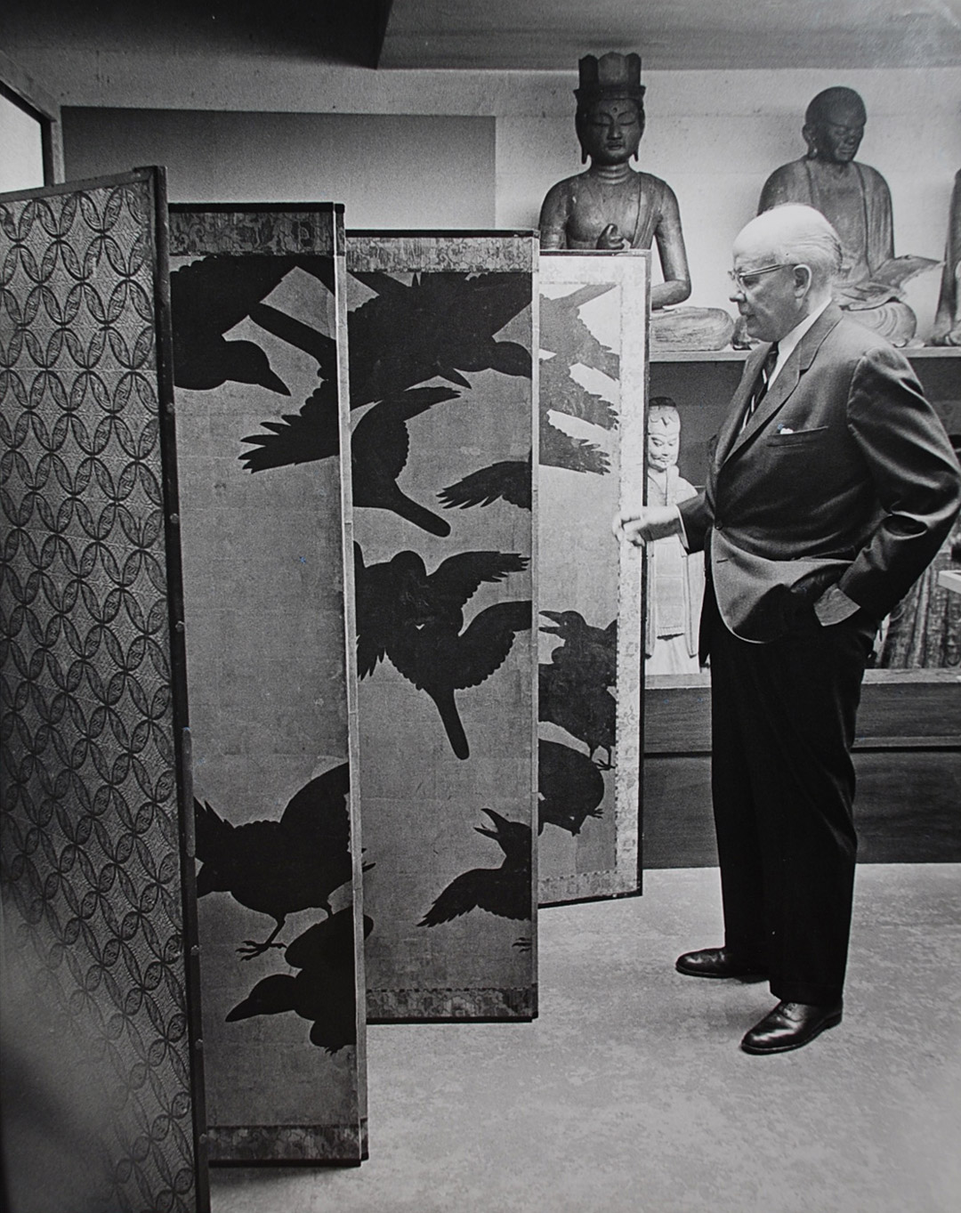 Dr. Fuller in storage with Crows screen
