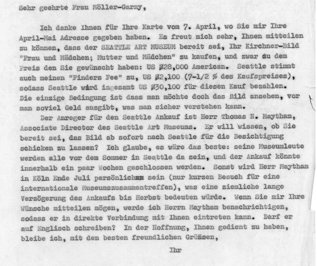 Gordon's letter to Möller-Garny