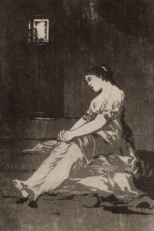 Los Caprichos: Por que fue sensible. (Because she was susceptible.), 1796–1797, Francisco Goya