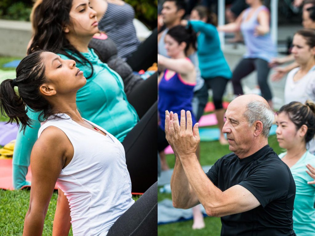 Seattle yoga summer classes at Olympic Sculpture Park