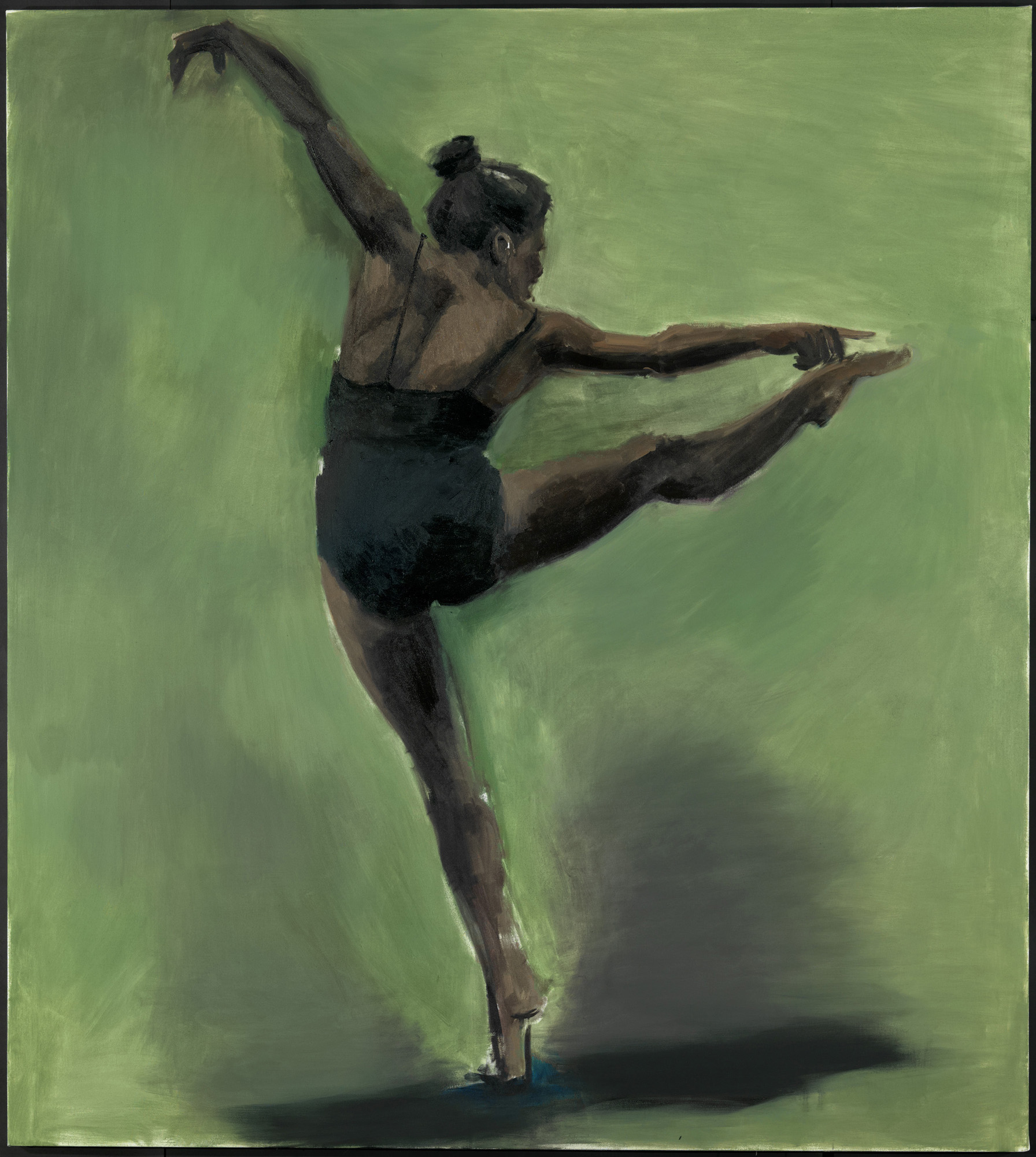 black ballet dancer painting