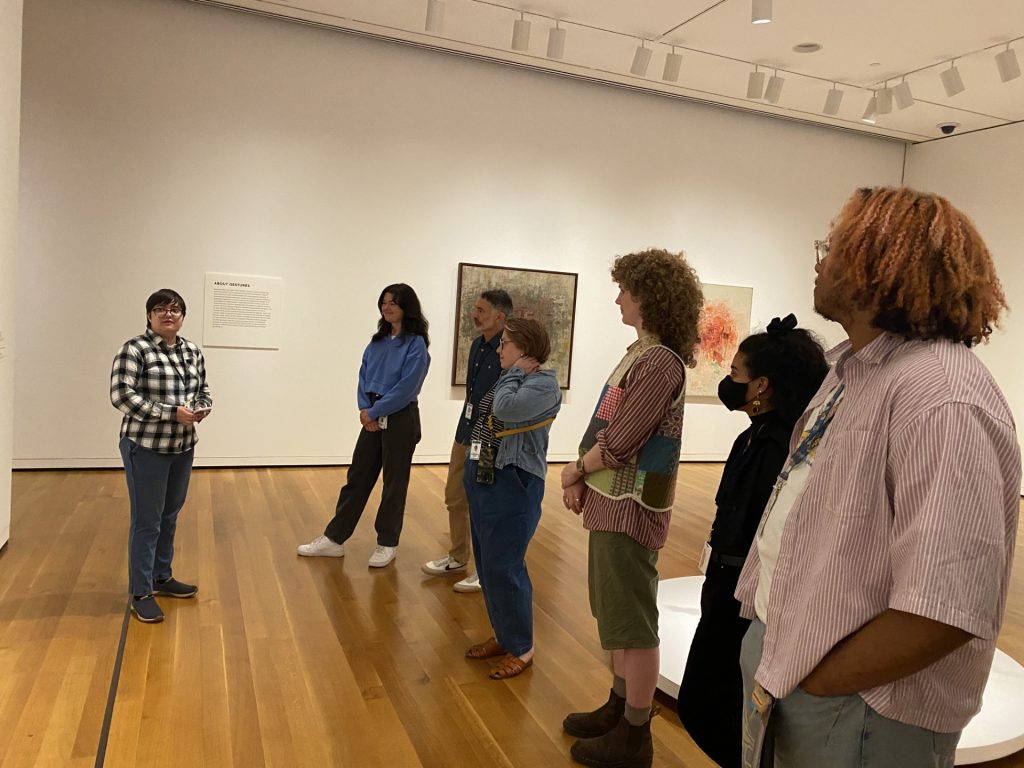 Cecilia Carroll, SAM Emerging Arts Leader Intern, (left) with colleagues at the Seattle Art Museum.