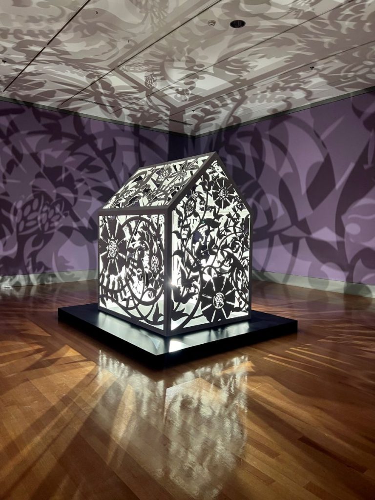 This is Not a refuge! (2), 2019, Anila Quayyum Agha, Courtesy of Sundaram Tagore Gallery, NYC, and the artist, photo courtesy of Columbia Museum, Columbia, NC.